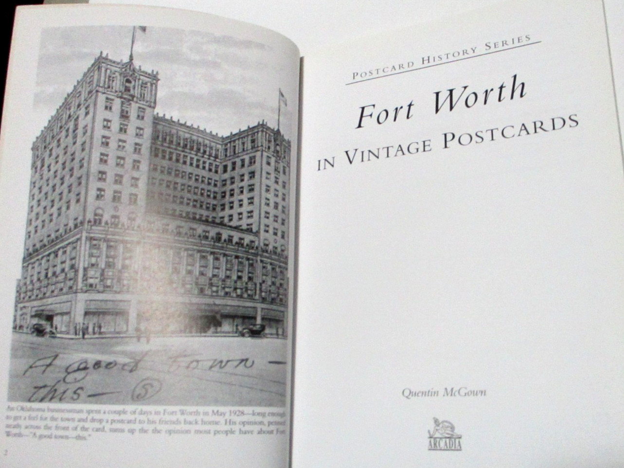 Fort Worth in Vintage Postcards by Quentin McGown, Paperback, 128 pages, NEW