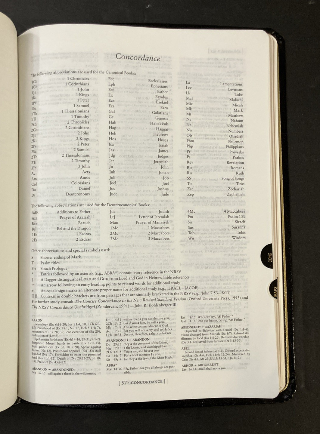 New Oxford Annotated Bible with the Apocrypha, NRSV. 3rd Edition. Leather. 9714A