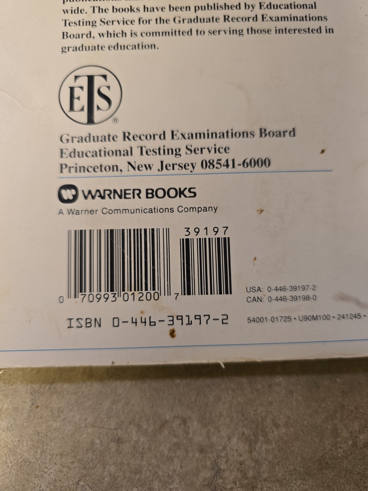 Lot 2 Vintage ETS GRE Test Prep Books 1980s Graduate Exam Study Guides