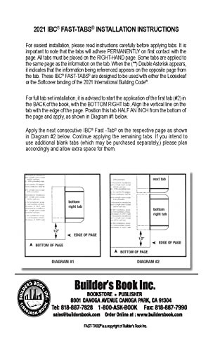 2021 International Building Code (IBC) Fast Tabs