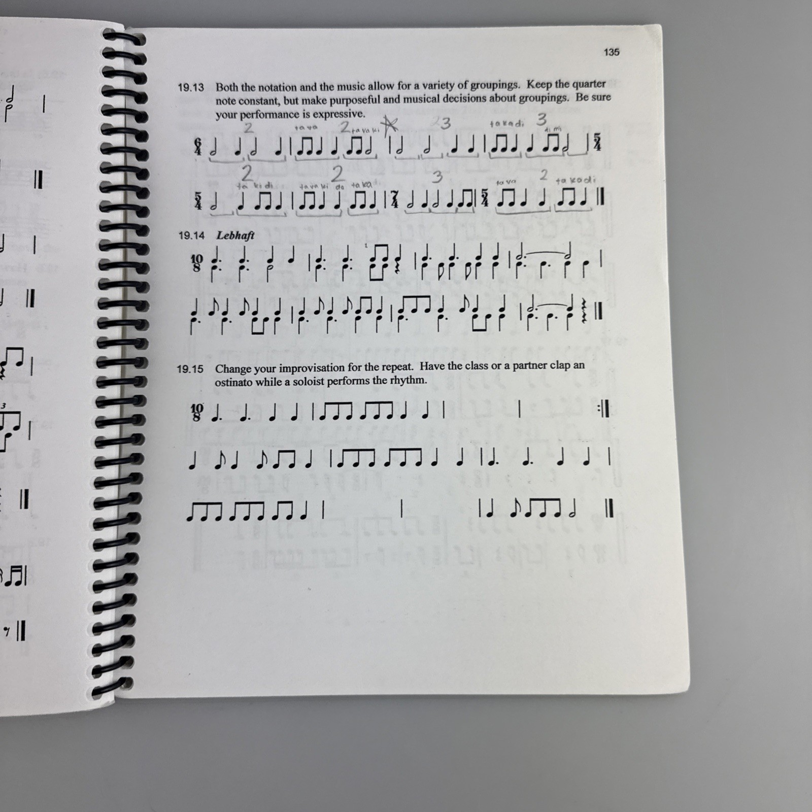 RARE Original Rhythm Book – Spiral-bound, by Richard Hoffman (Takadimi method)