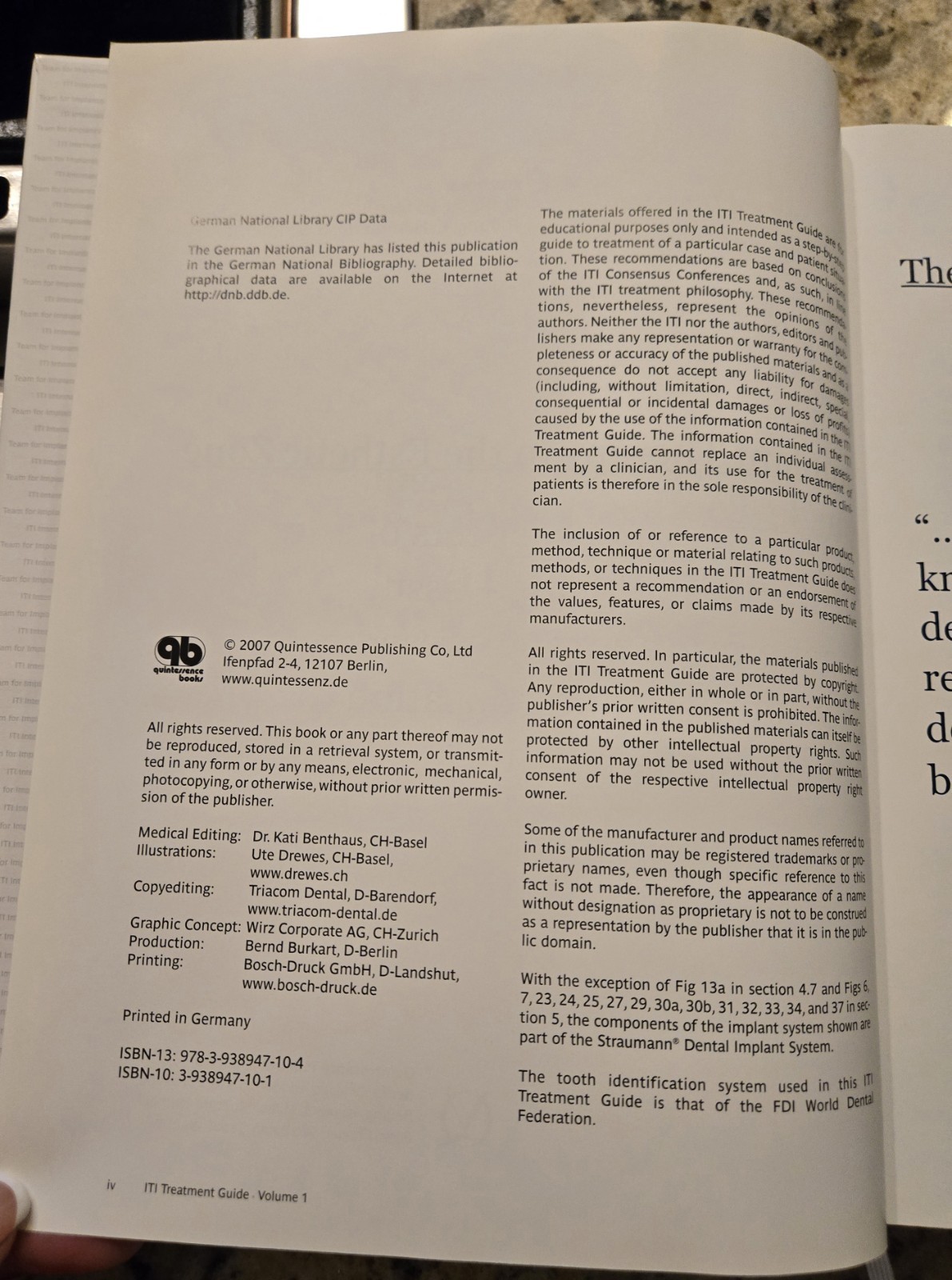 ITI TREATMENT GUIDE, VOLUME 1: IMPLANT THERAPY IN ESTHETIC ZONE SINGLE TOOTH REP
