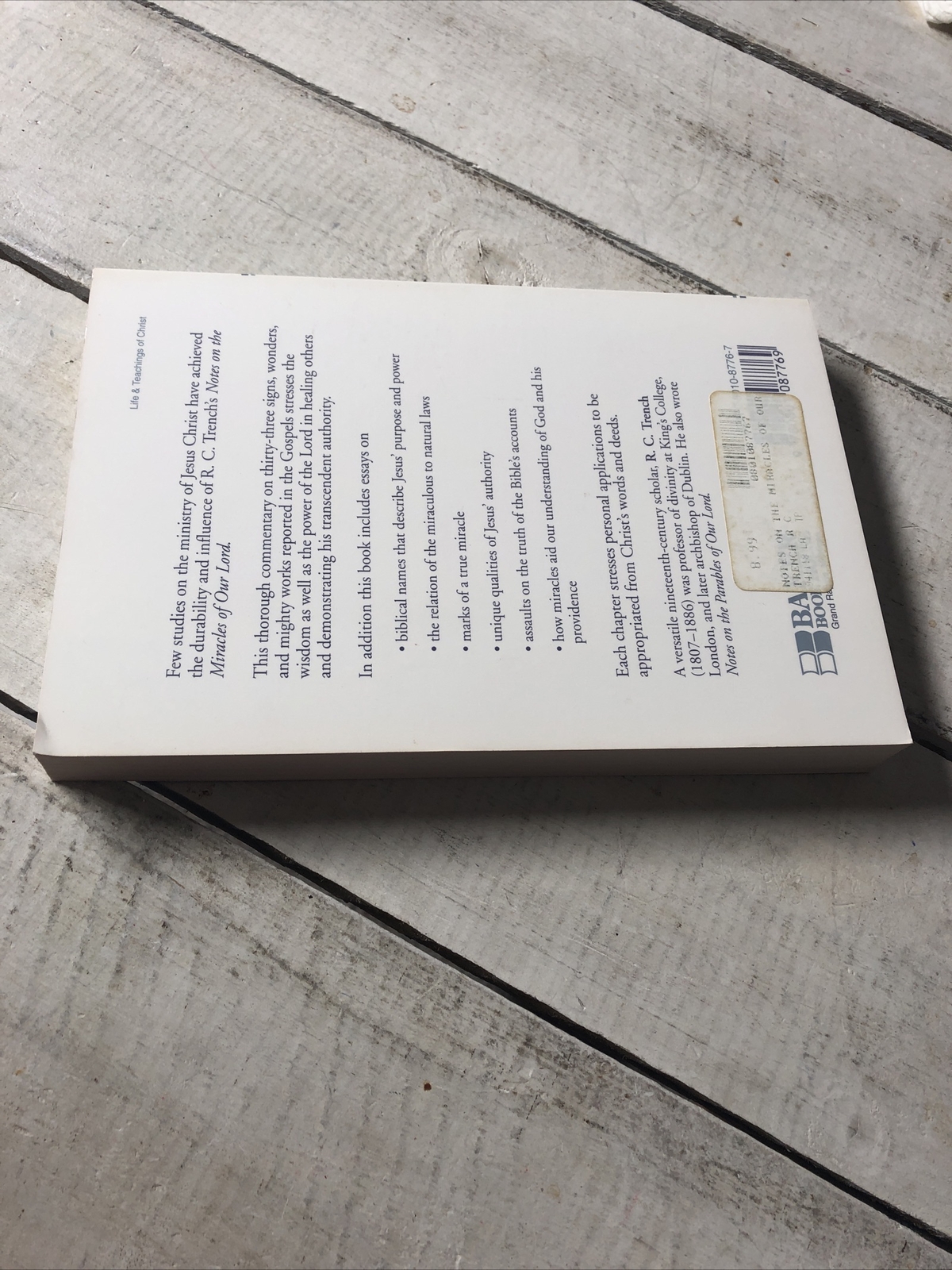 Notes on the Miracles of Our Lord Best seller Paperback