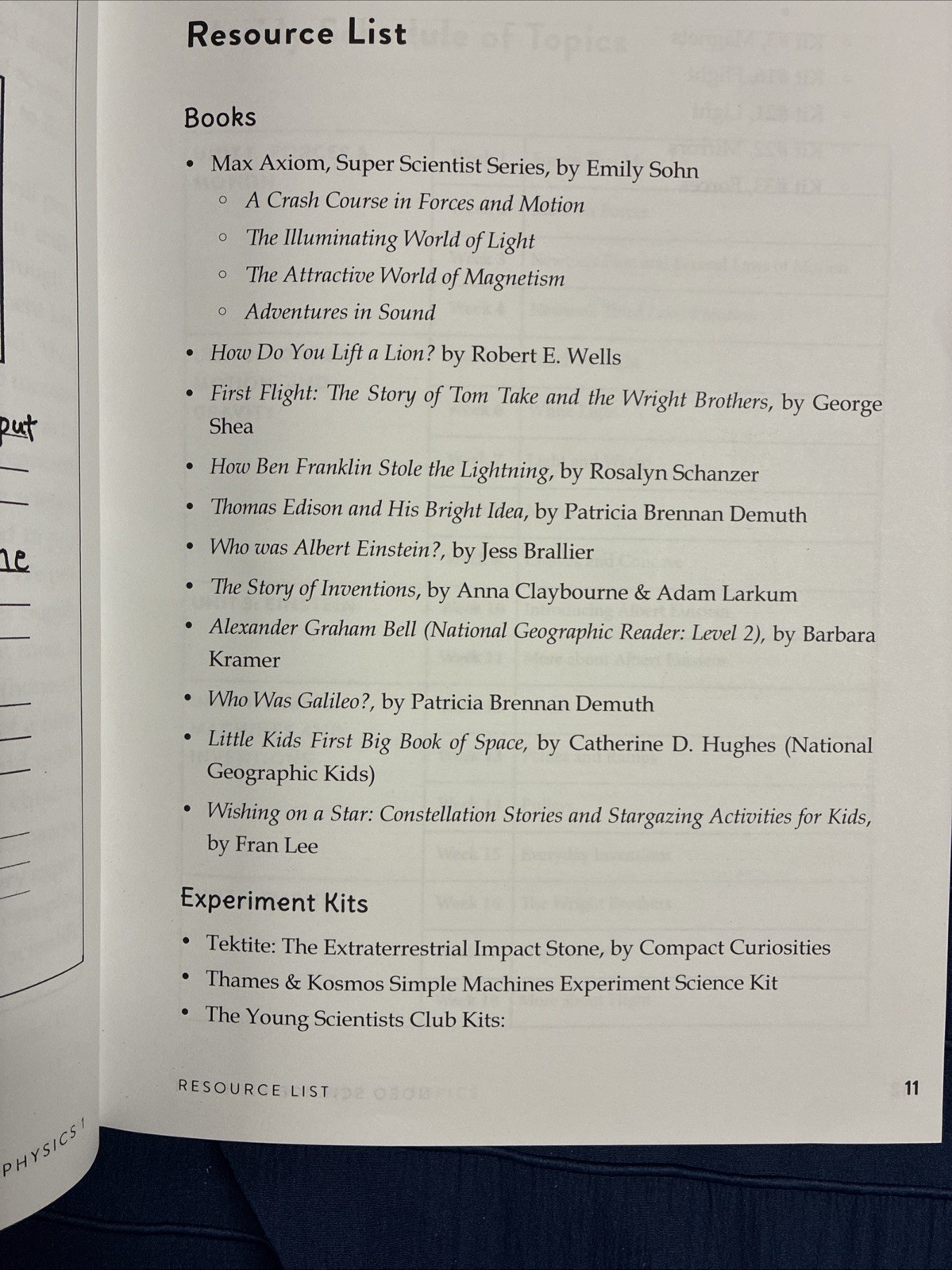Noeo Science Physics 1 Set: Lab Manual, Instructor Guide, 6 Books & 5 Lab Kits
