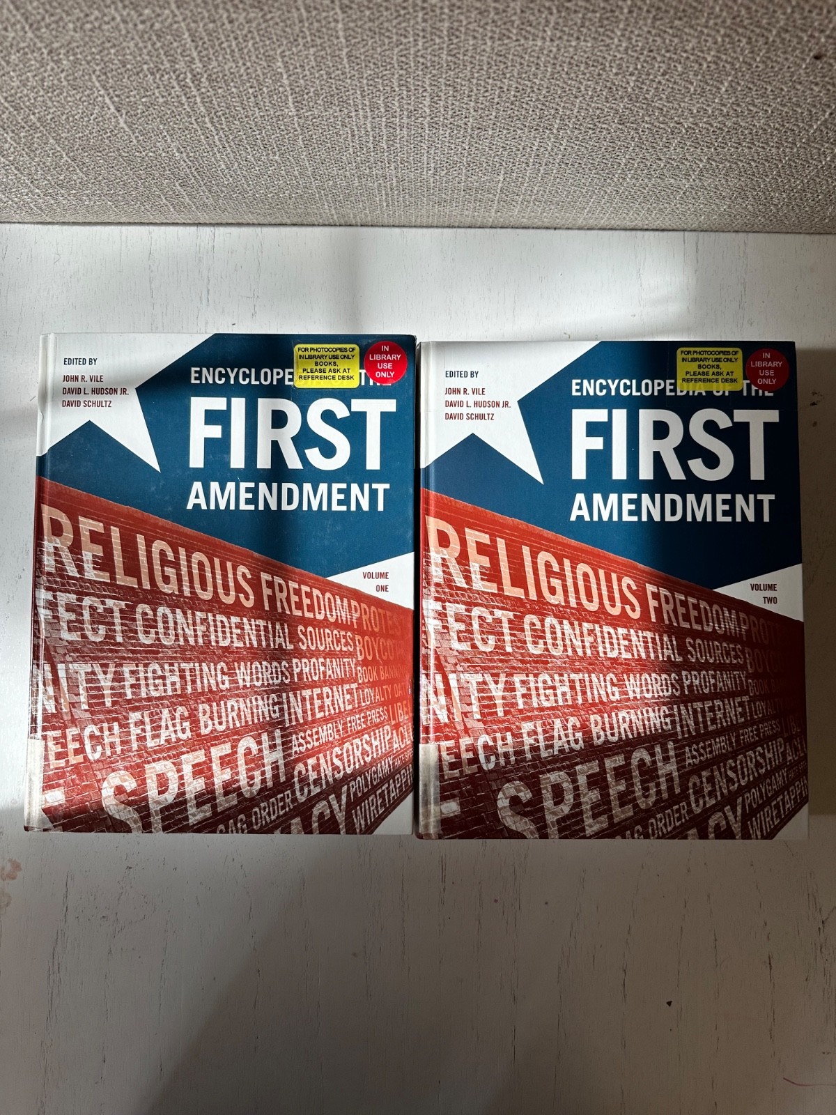 Encyclopedia of the First Amendment Two volumes, 2009 Hardcover by Vile Schultz