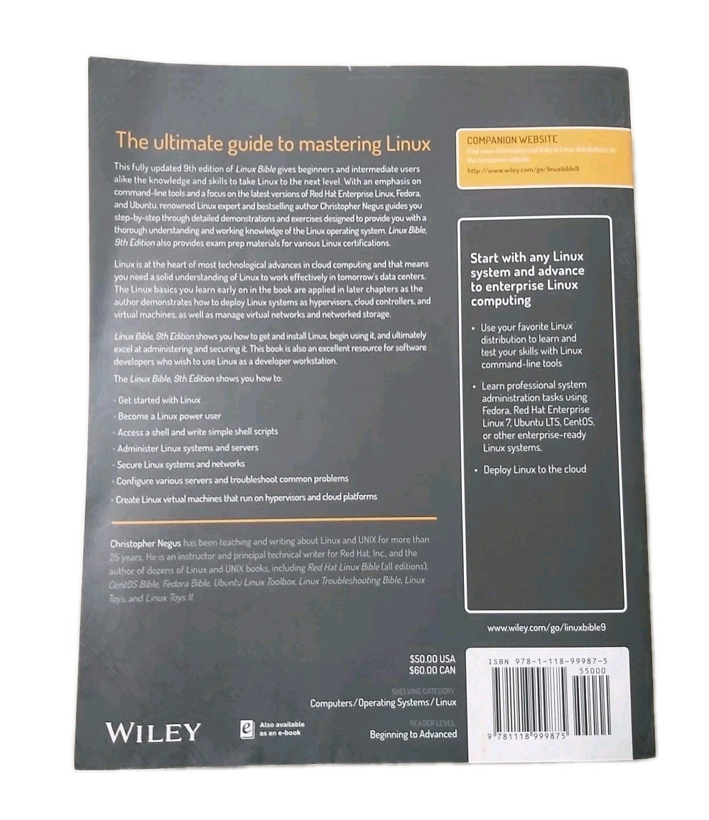 Linux Bible, Paperback by Negus, Christopher,