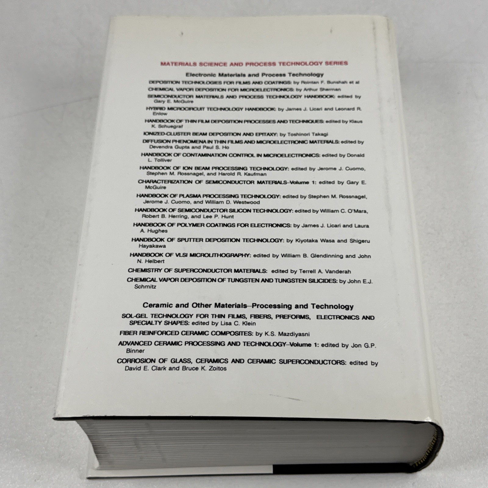 Chemistry of Superconductor Materials Vanderah Terrell A Noyes Publications 1992