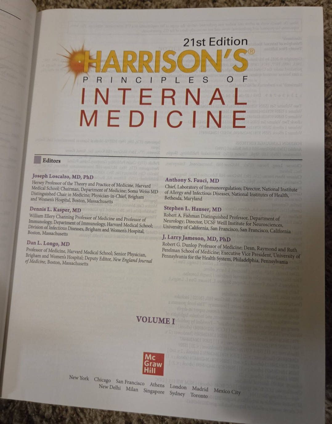 Harrison’s Principles of Internal Medicine, Twenty-First Edition (Vol. 1 & 2)