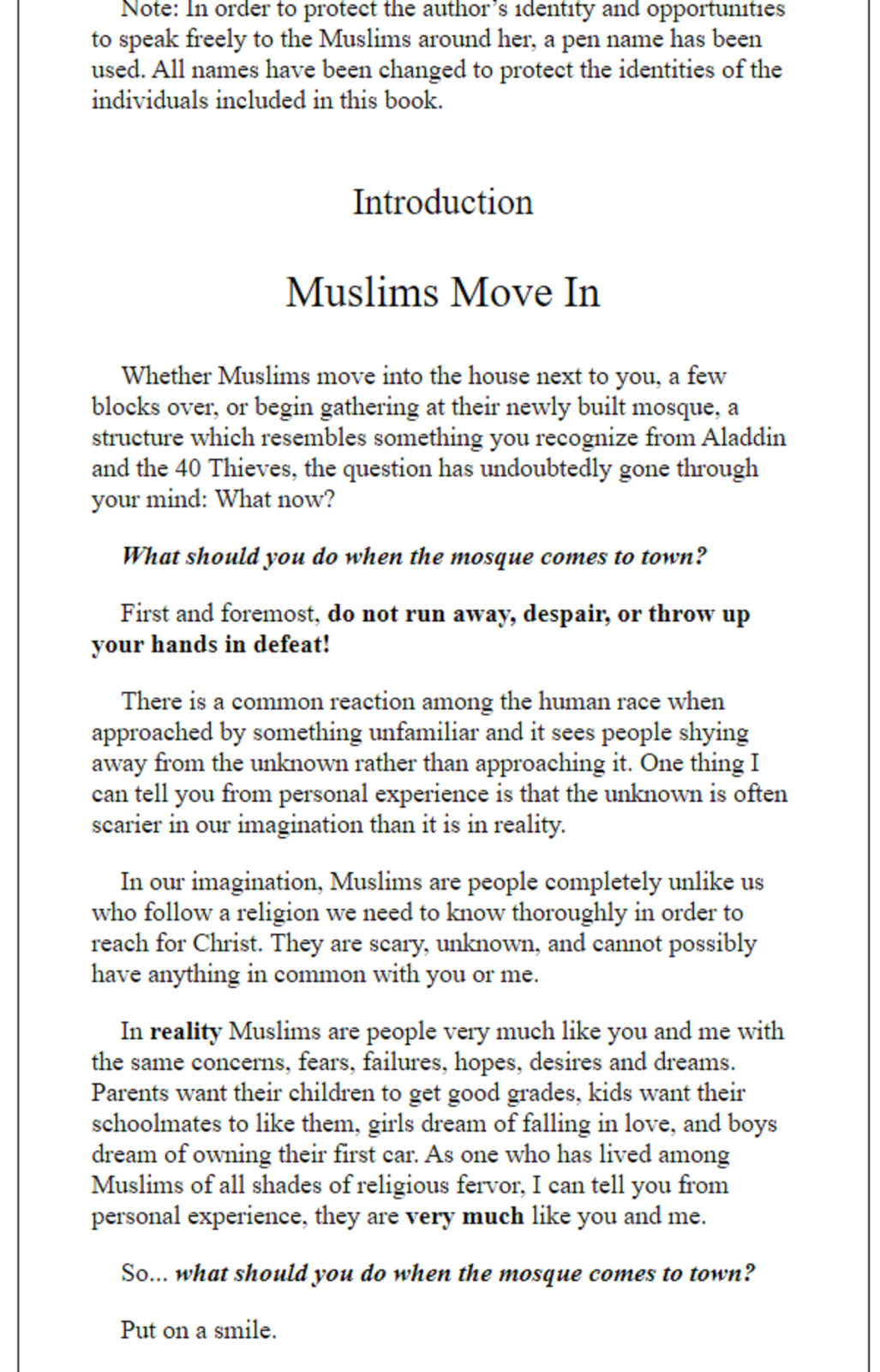 WHEN THE MOSQUE COMES TO TOWN | GINA S WILSON | CHICK PUBLICATIONS | 128 PAGES