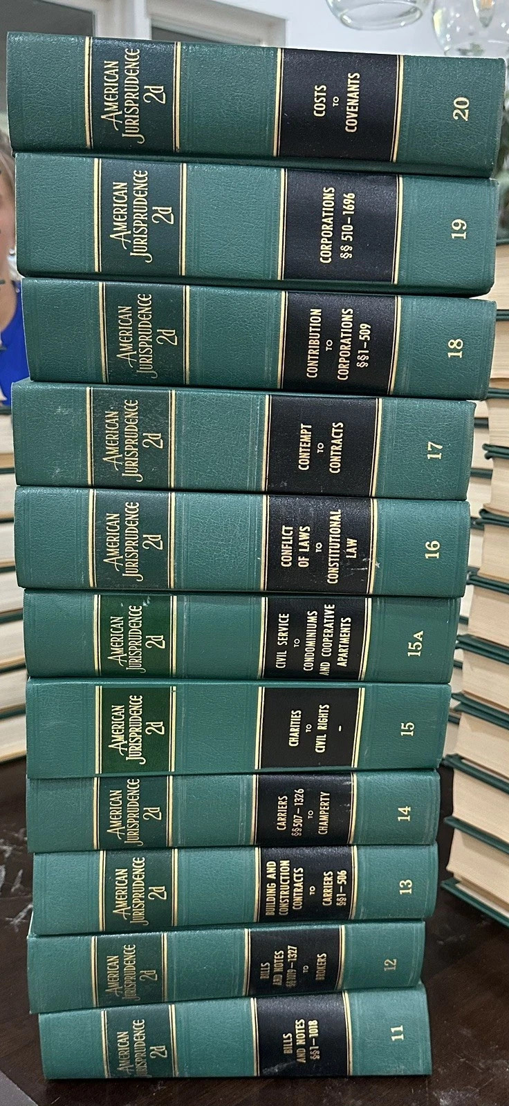 American Jurisprudence 2d. Miscellaneous Vols. Priced Per Book 99 Volumes