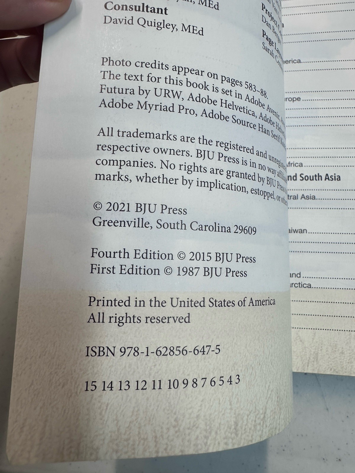 BJU Press Cultural Geography Student Textbook Fifth Edition