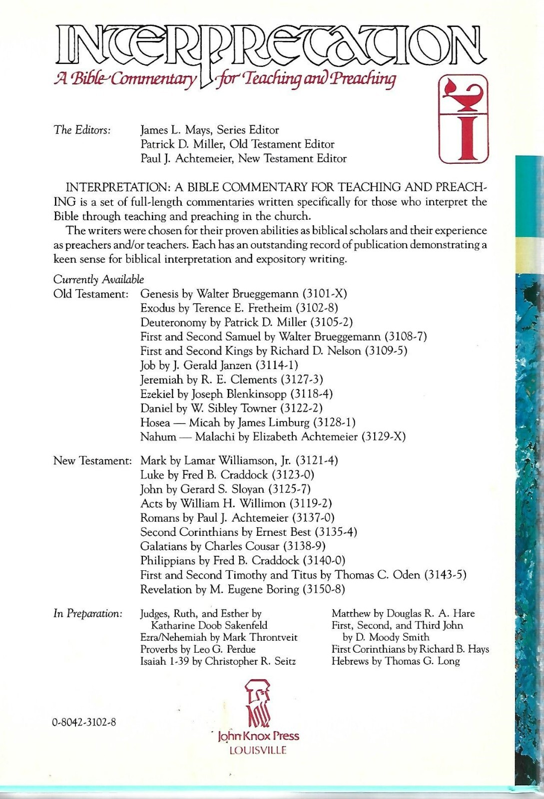 Interpretation: a Bible Commentary Ser.: Exodus by Terence E. Fretheim (1991,…