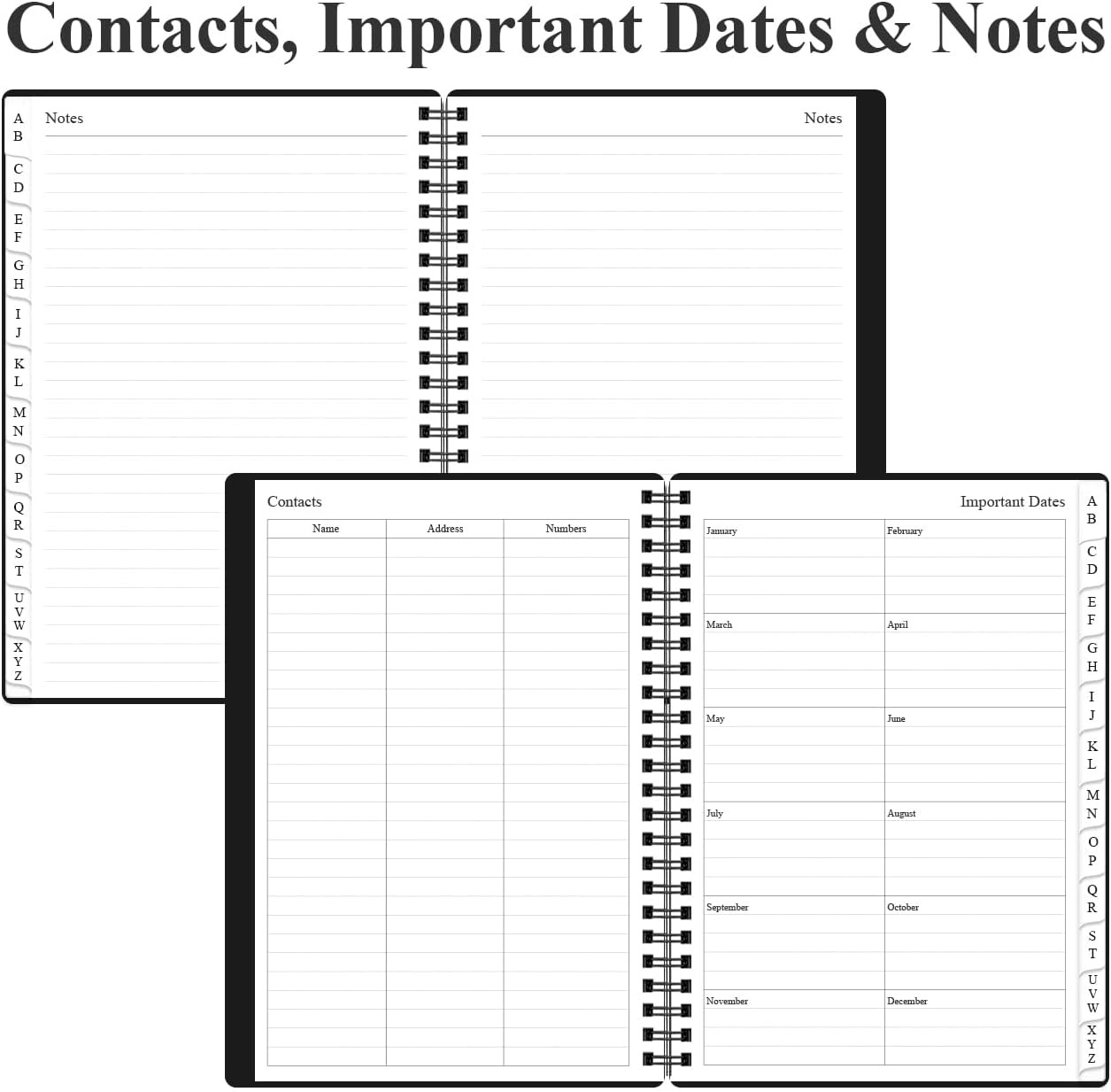 Password Book with Alphabetical Tabs – Large Size Password Keeper Journal Notebo