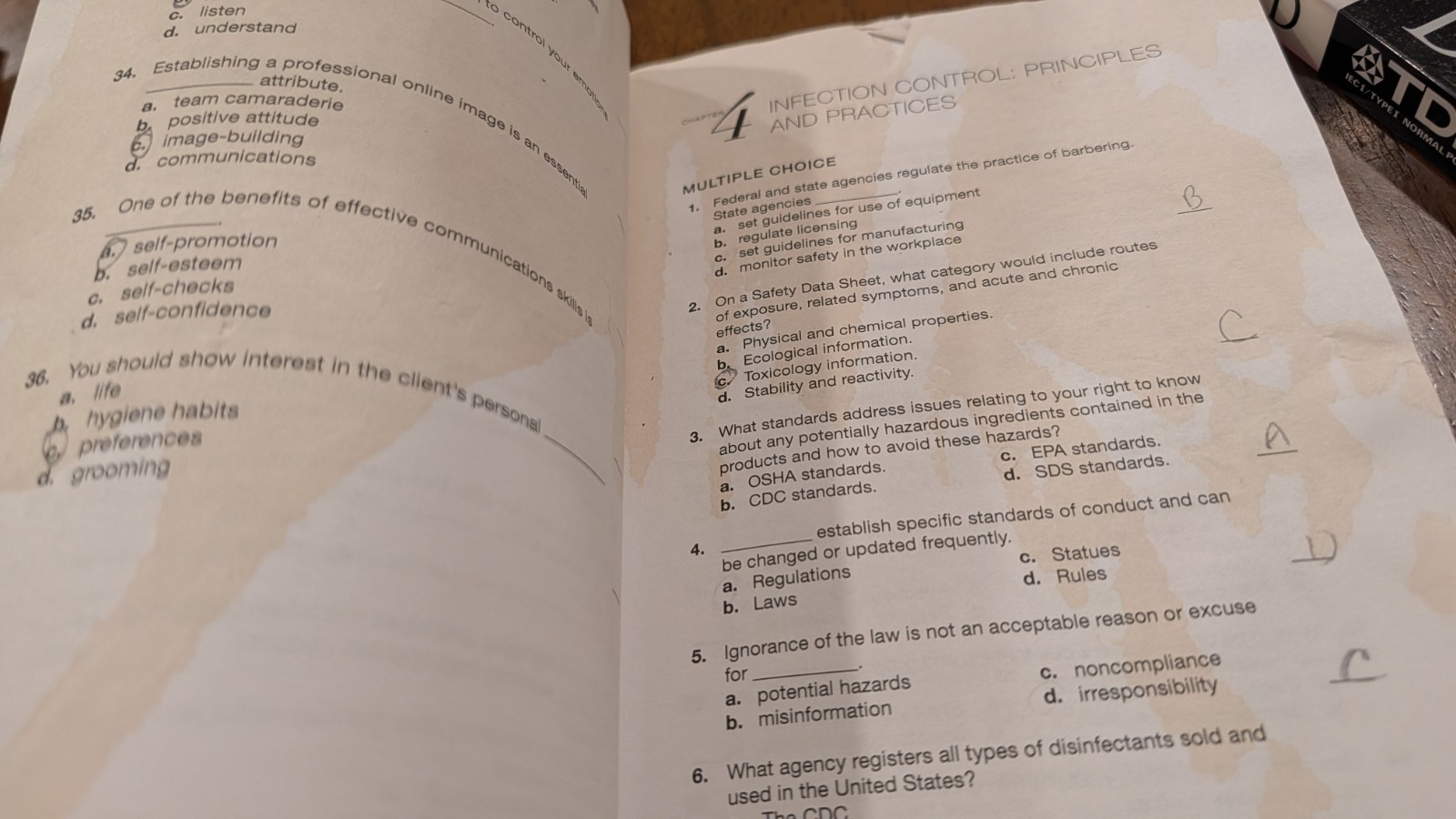 Exam Review for Milady Standard Barbering by Milady (Stained) 9781305100671