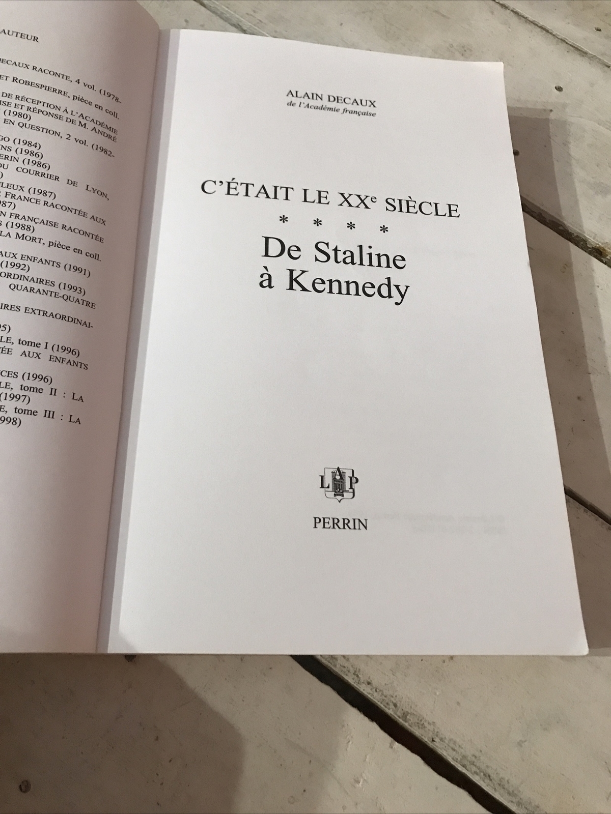 C’etait Le XXe Siecle Perrin De Staline a Decaux Best seller Paperback
