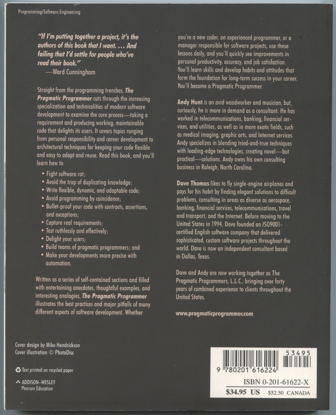 Pre-owned copy of «The Pragmatic Programmer» by Andrew Hunt and David Thomas