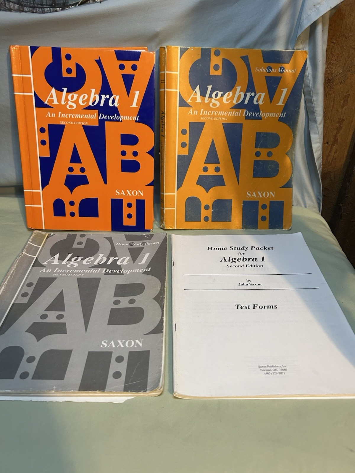 Saxon Algebra 1 Homeschool Set Textbook Solutions Manual Test Forms Complete