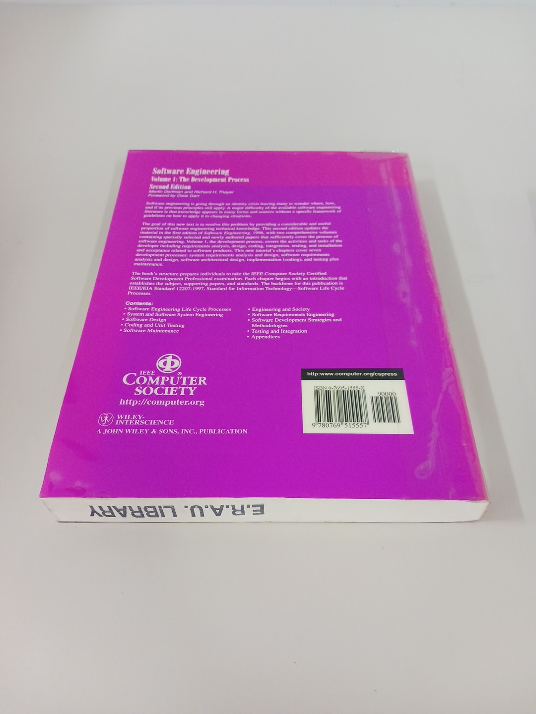 Computer Society: Software Engineering, Vol 1 & 2 Dev & Sup Process by R Thayer