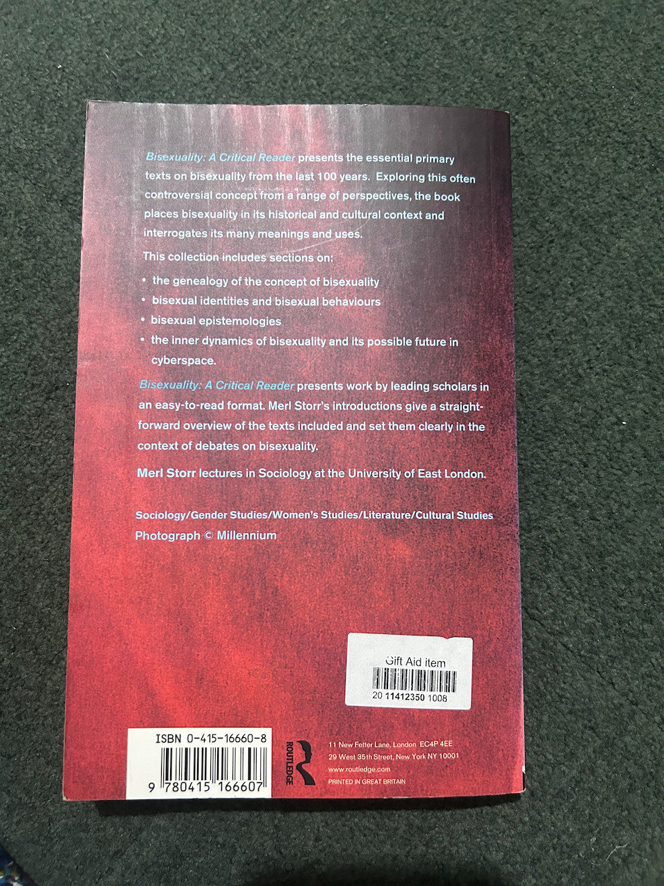 Bisexuality: a Critical Reader by Merl Storr (1999, Uk-B Format Paperback)
