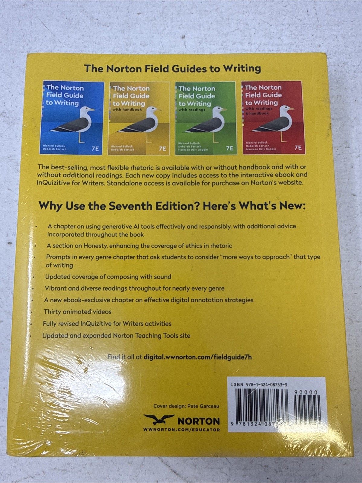 The Norton Field Guide to – 7E. Paperback, by Bullock Richard; Bertsch -NEW