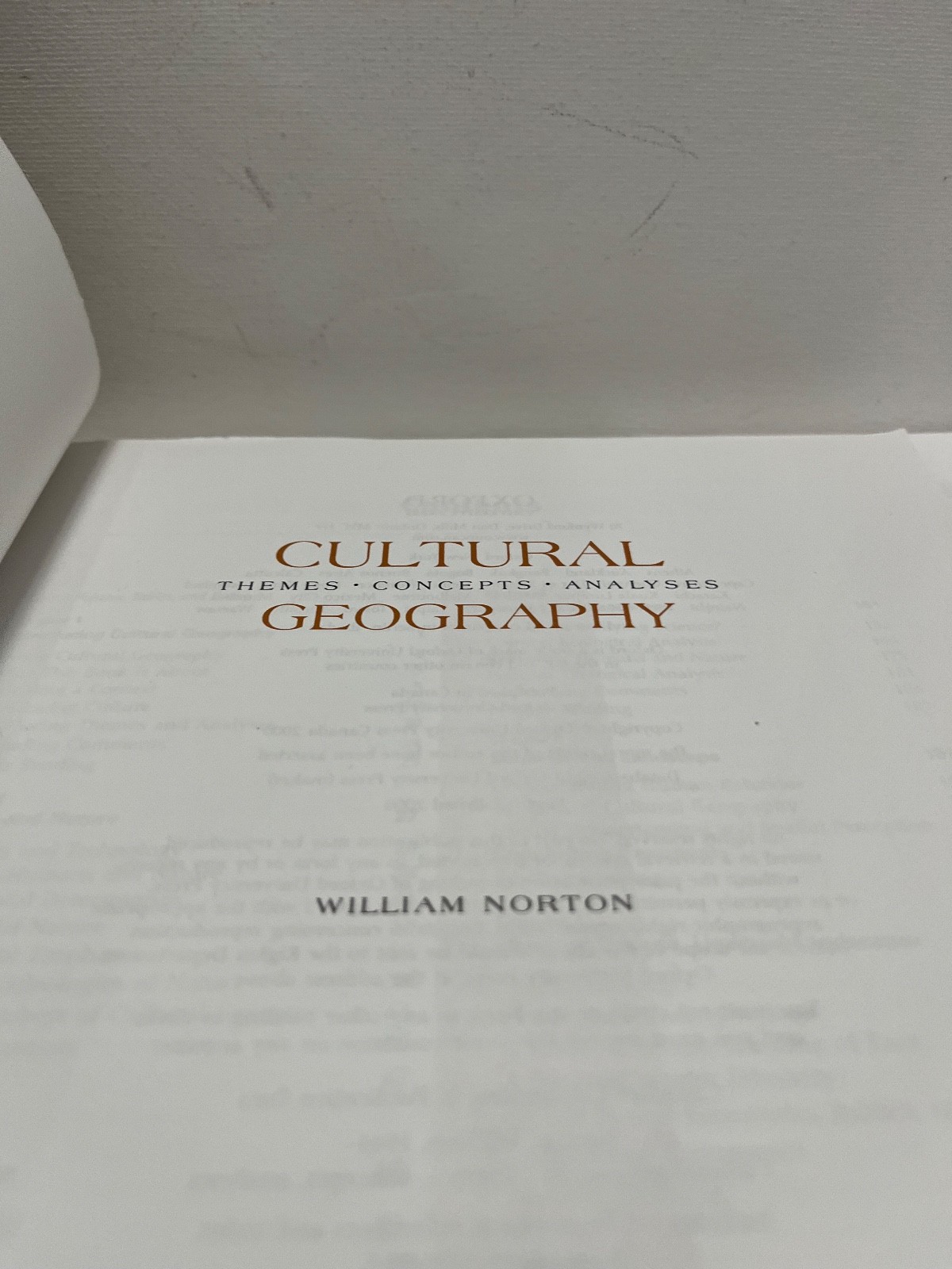 Cultural Geography: Themes, Concepts, Analyses – Norton, William