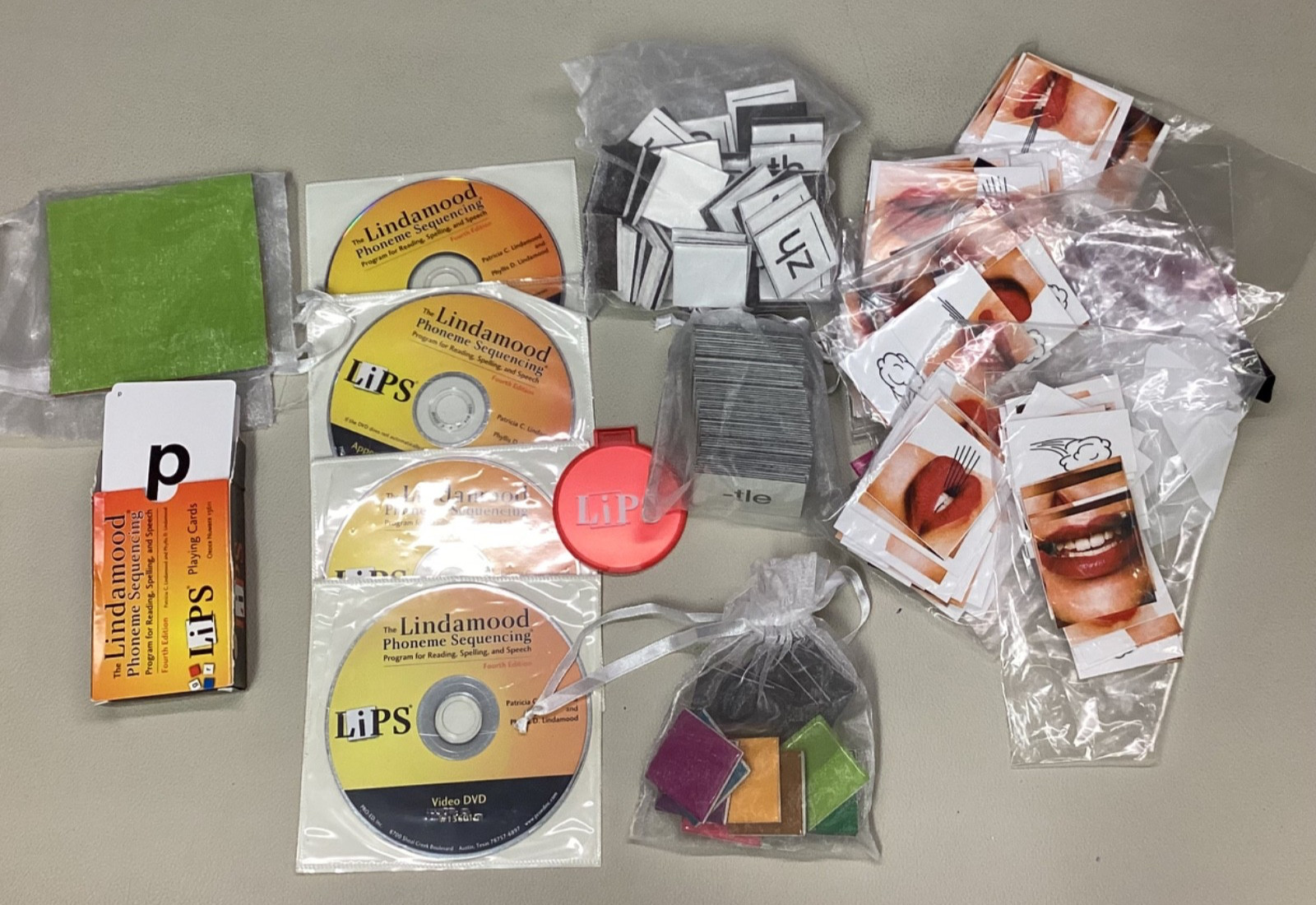 LIPS LINDAMOOD PHONEME SEQUENCING PROGRAM 4th Edition Complete W/O White Board