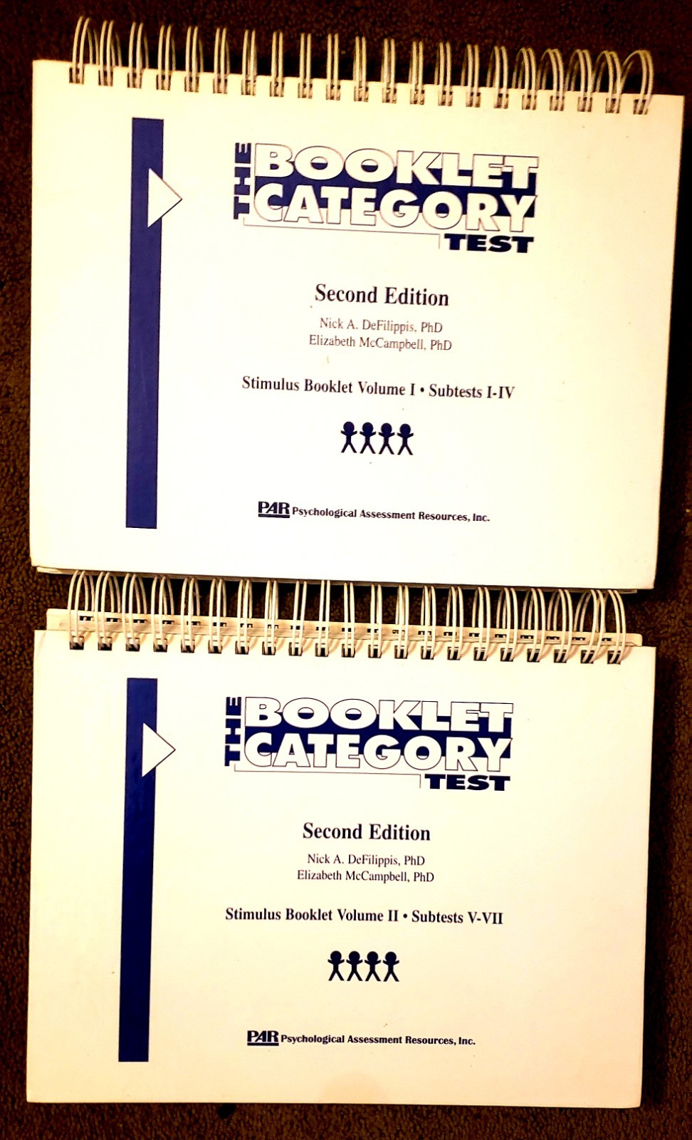 Booklet Category Test- Second Edition. Complete (both Volumes I & II)