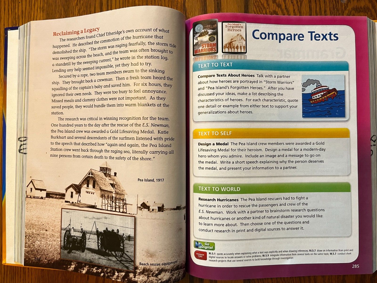 JOURNEYS 5th Grade 5 GOOD Student Book Reading Reader Textbook HMH 2014 FreeSh