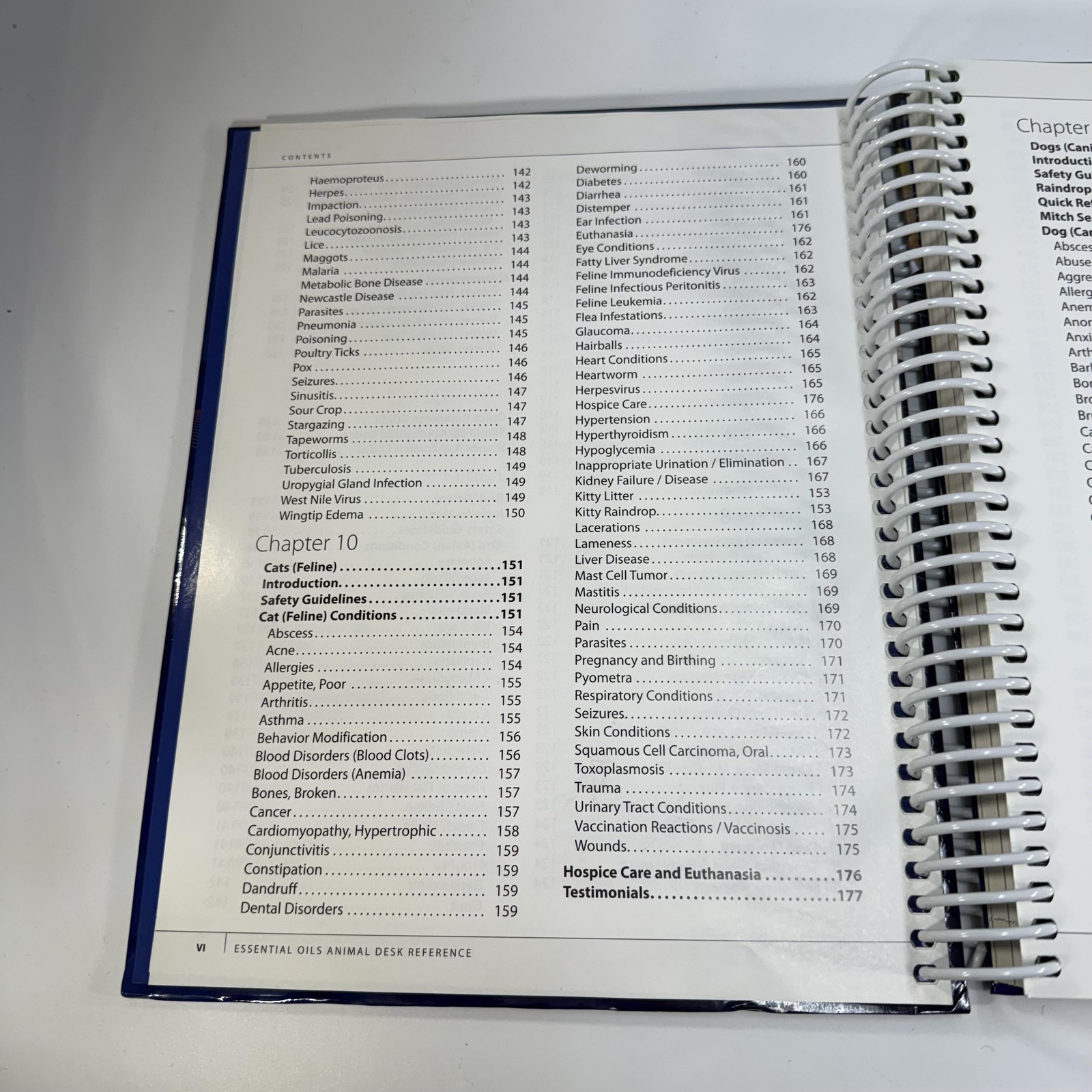 1st Edition Essential Oils Animal Desk Reference EODR Spiral Bound Text Book HTF