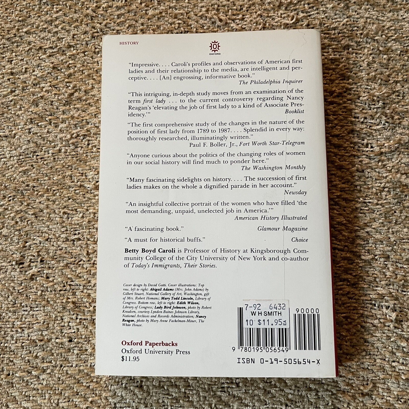 First Ladies by Betty Boyd Caroli (1988, Trade Paperback)
