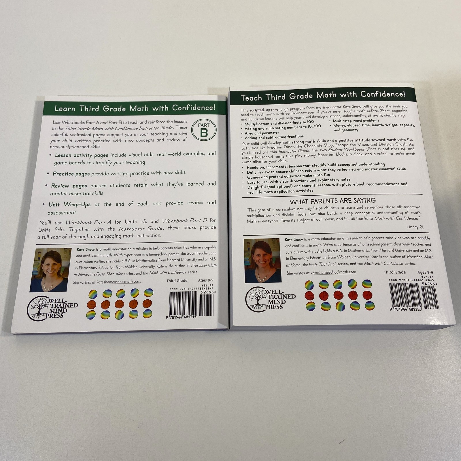 2 Third Grade Math with Confidence Student Workbook Part B & Instructor Guide