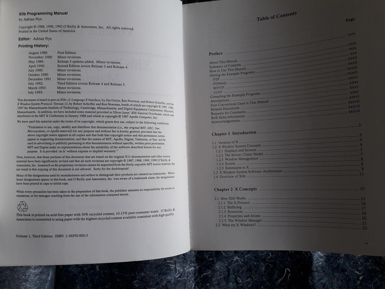 XLIB Programming and Reference Manuals V1, V2 O’Reilly, Adrian Nye X11R4 X11R5