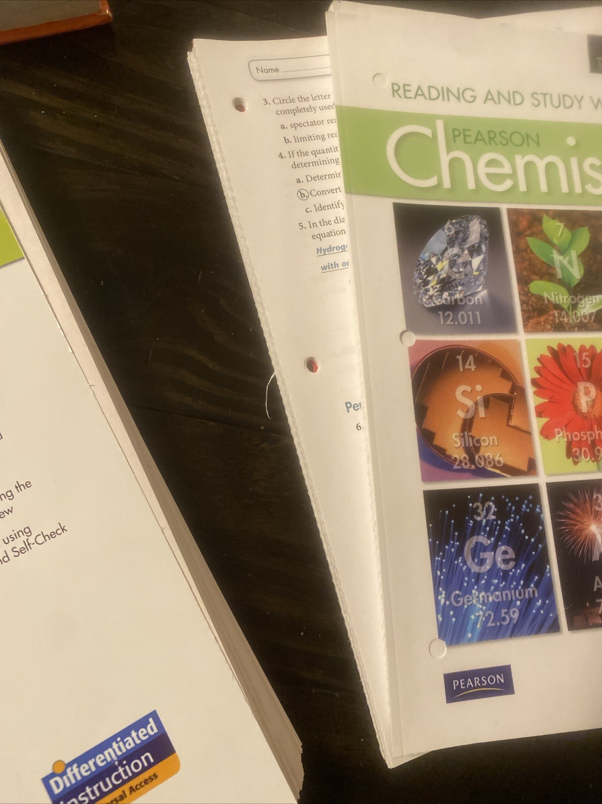 Pearson High School Chemistry Textbook Lot Teacher’s Edition & Study Workbook