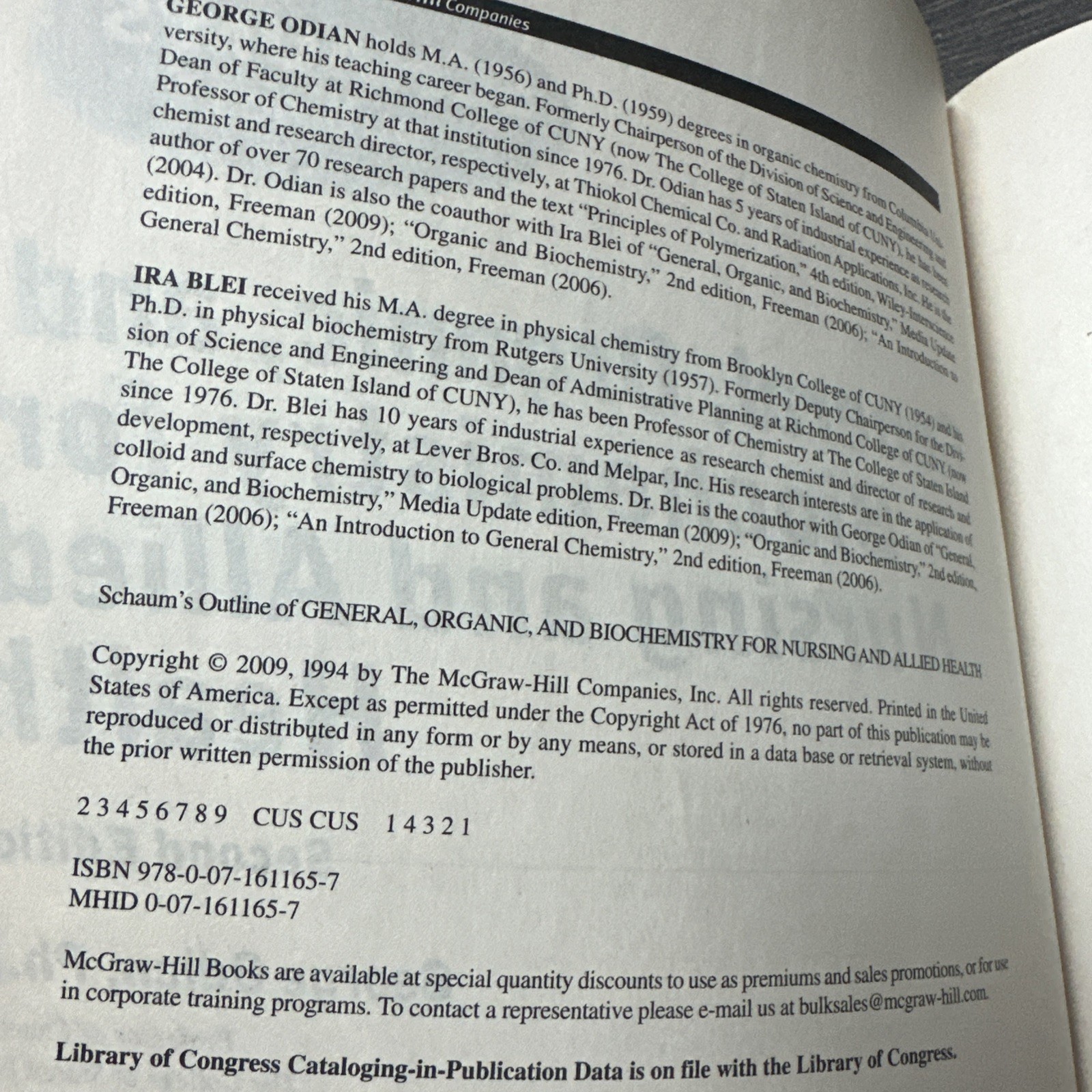 Schaum’s Outline of General, Organic, and Biochemistry for Nursing and Allie…