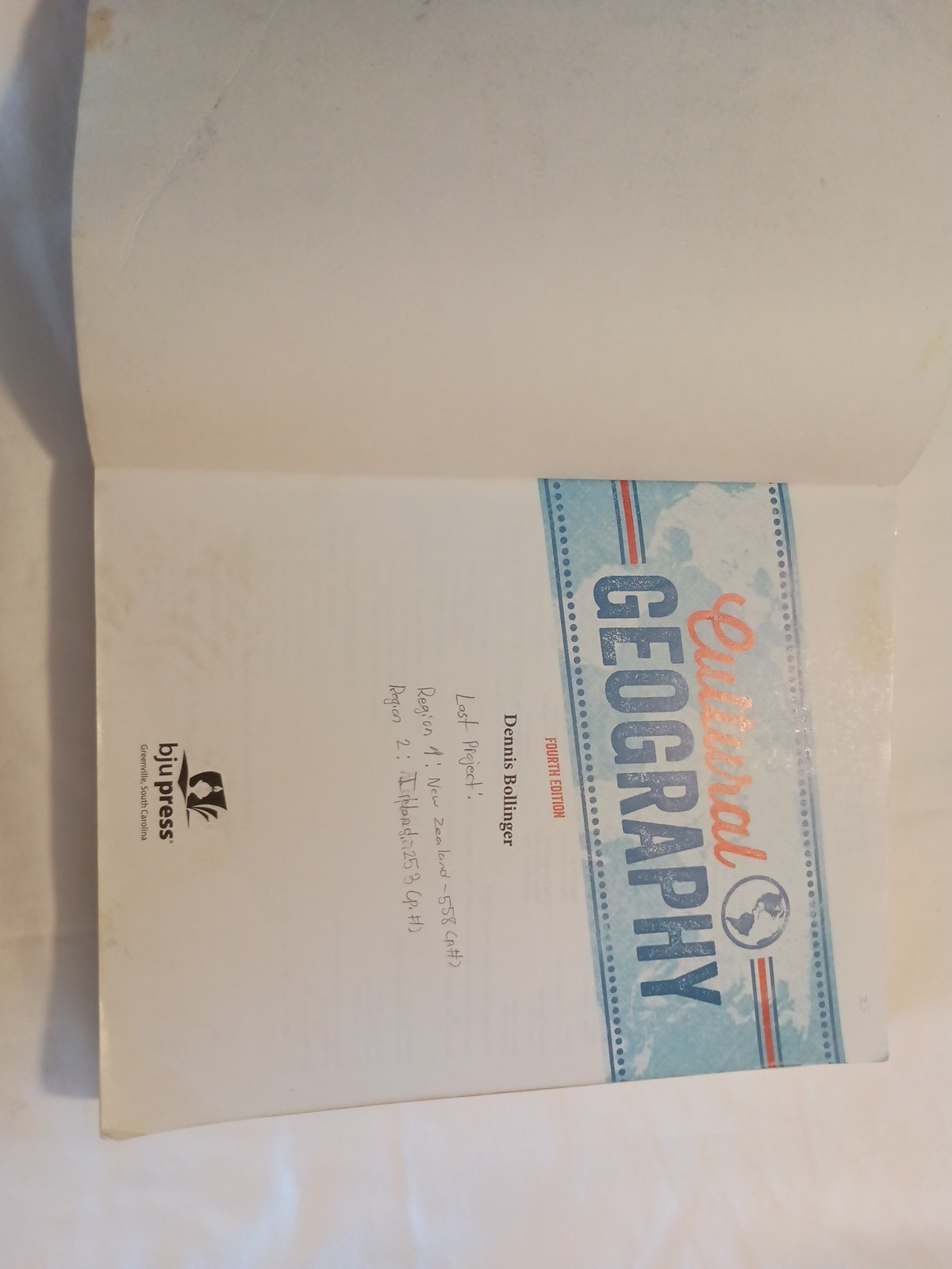 BJU Press Cultural Geography Student Textbook Fourth Edition