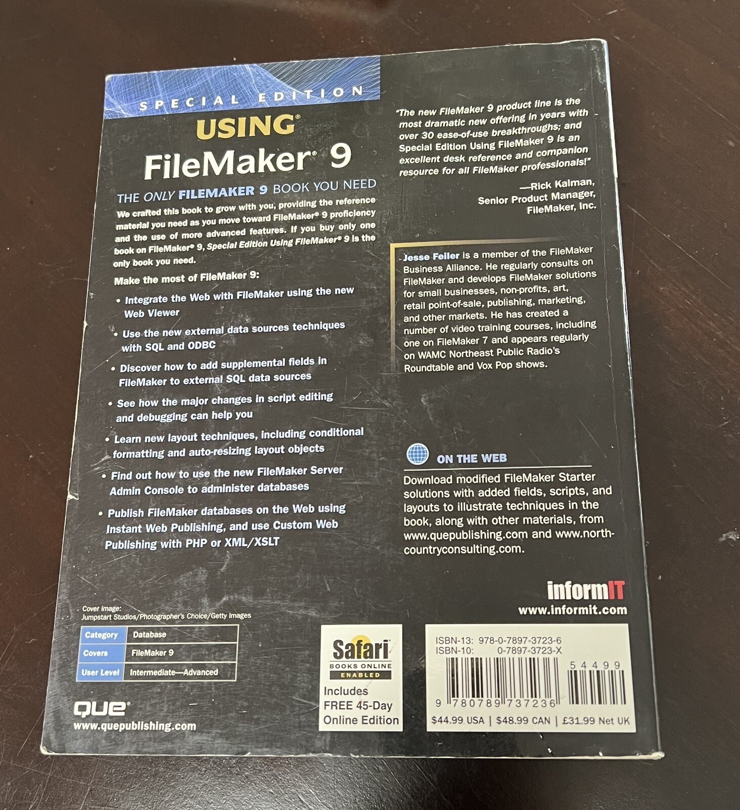 SPECIAL EDITION USING FILEMAKER 9 By Jesse Feiler