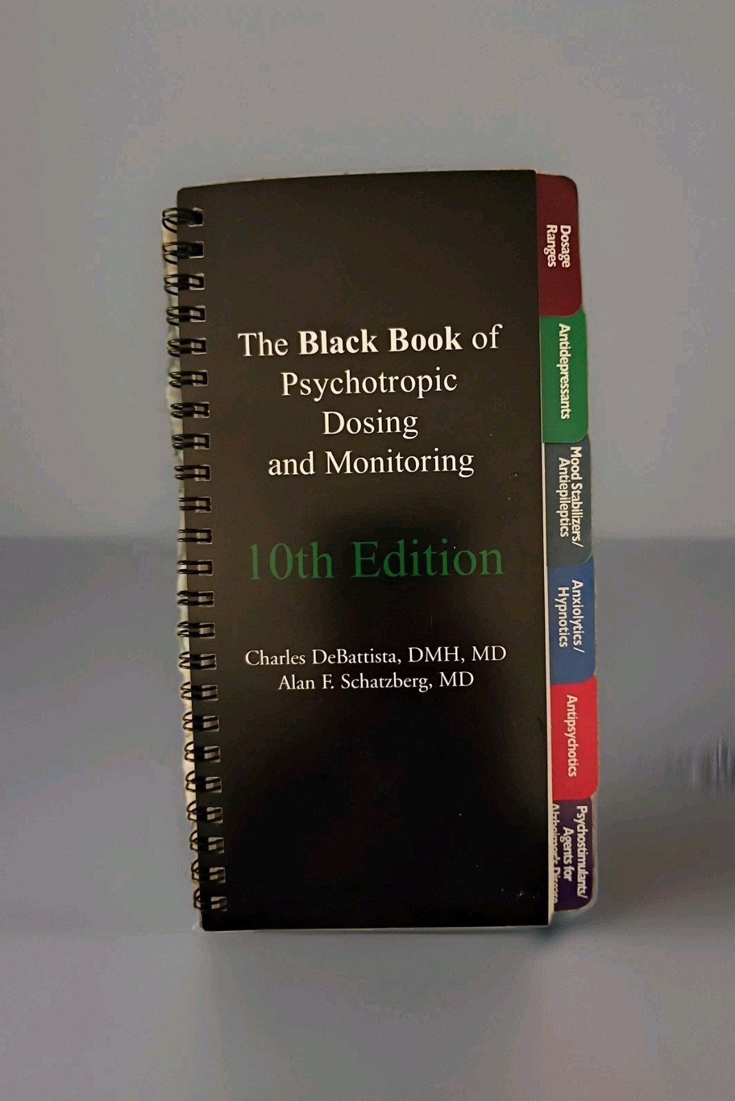Black Book Of Psychotropic Dosing Monitoring DeBattista Spiral Index Guide