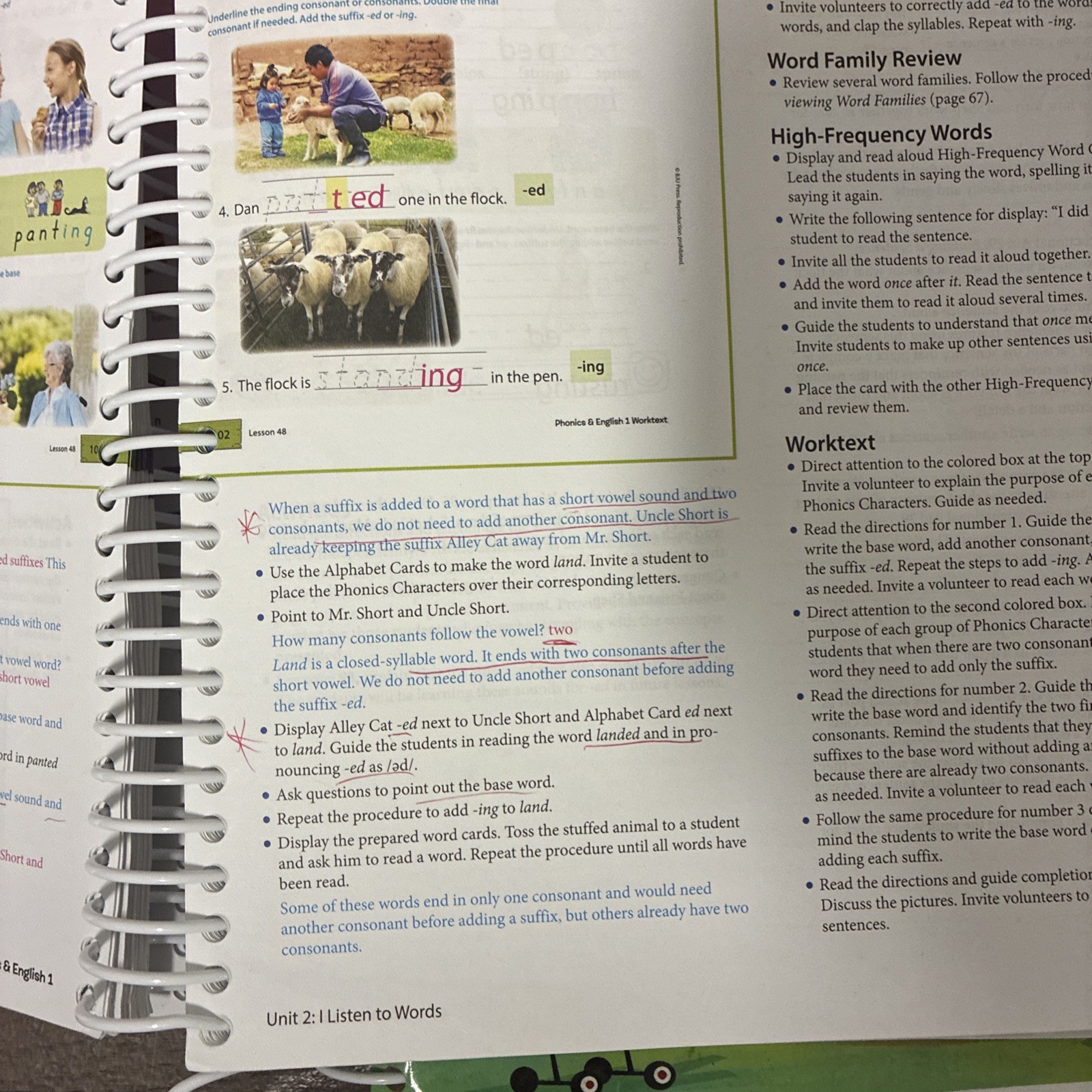 BJU Grade 1 Phonics and English 1 Teacher Edition – Two Volumes, Fourth Edition