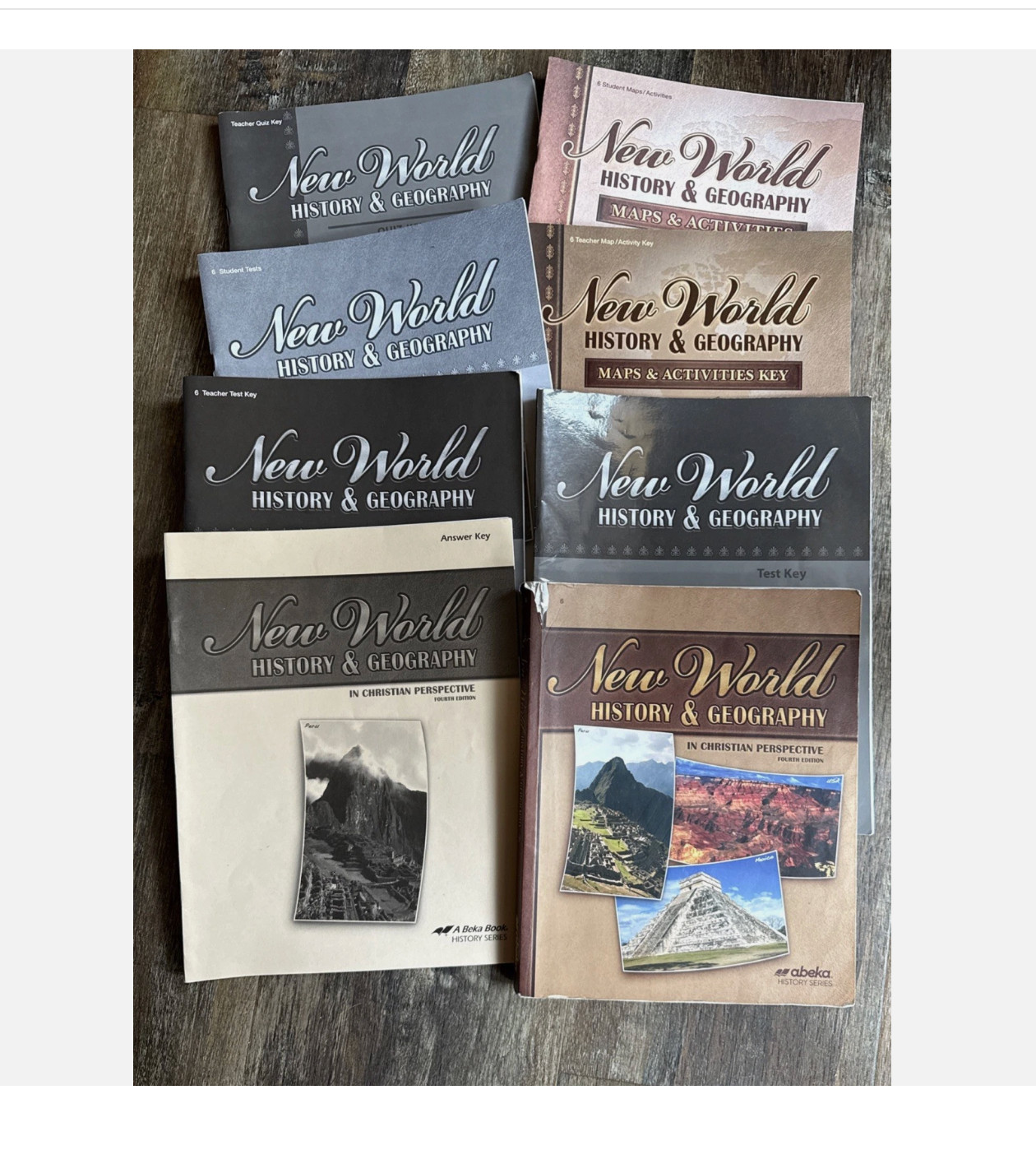 Abeka New World History Geography Complete Set Student Text Tests Key Homeschool