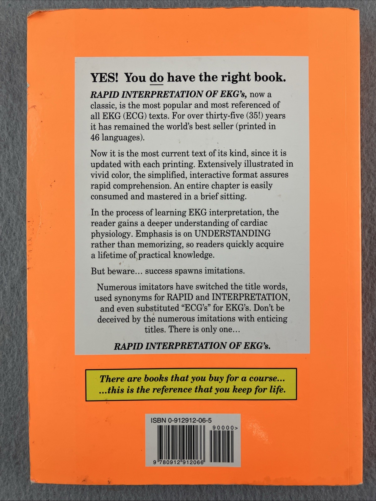 Rapid Interpretation of EKG’s 6th Ed Dale Dubin MD Medical Textbook Paperback