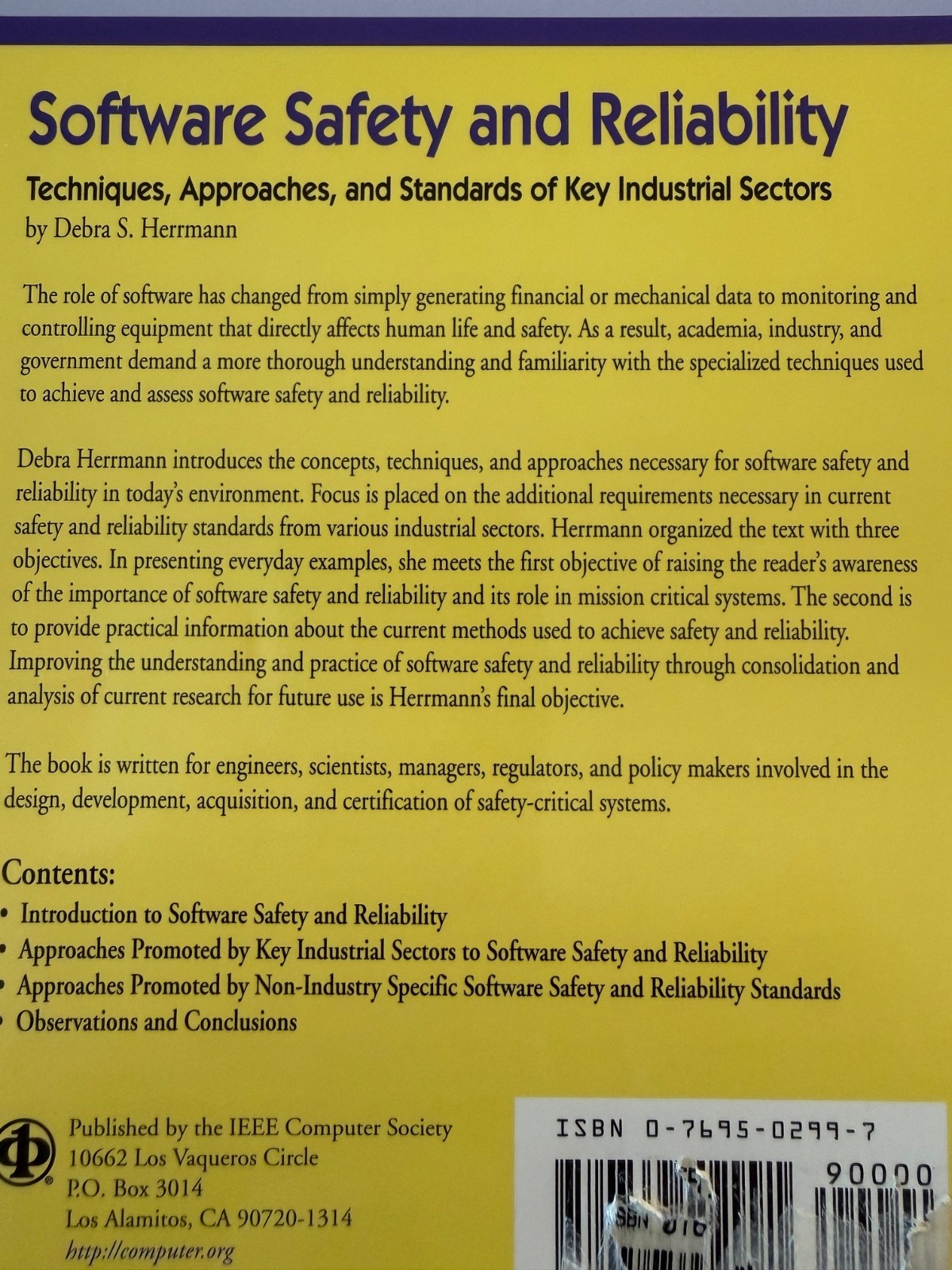 Software Safety and Reliability
