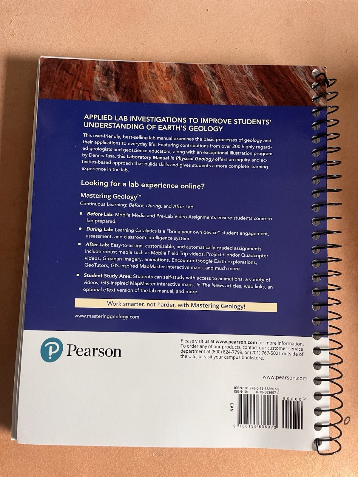 Laboratory Manual in Physical Geology Twelfth Edition Spiral Pearson Cronin Tasa