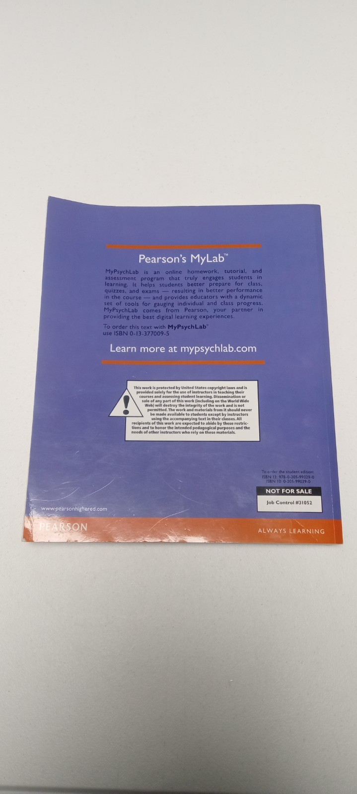 Invitation to Psychology (6th Edition) by Tavris Instructors Edition