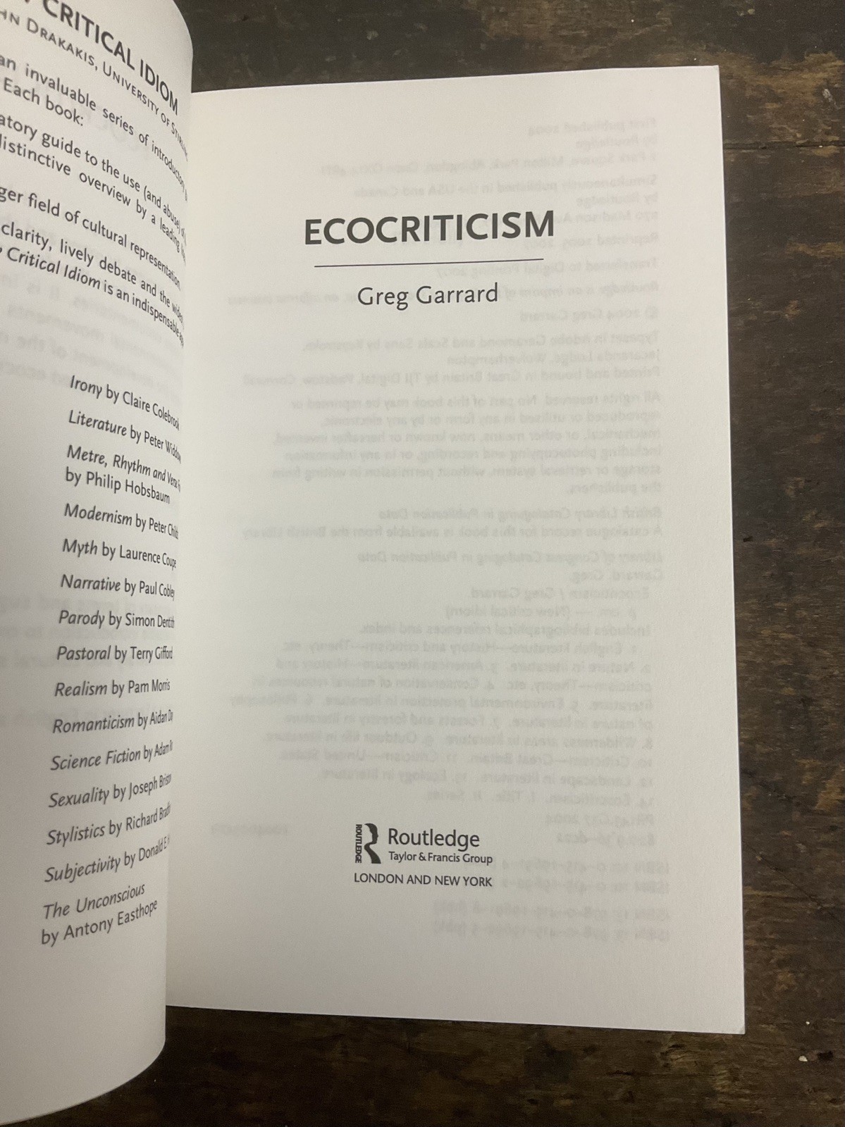 The NewEcocriticism by Greg Garrard (2004, Uk-B Format Paperback)