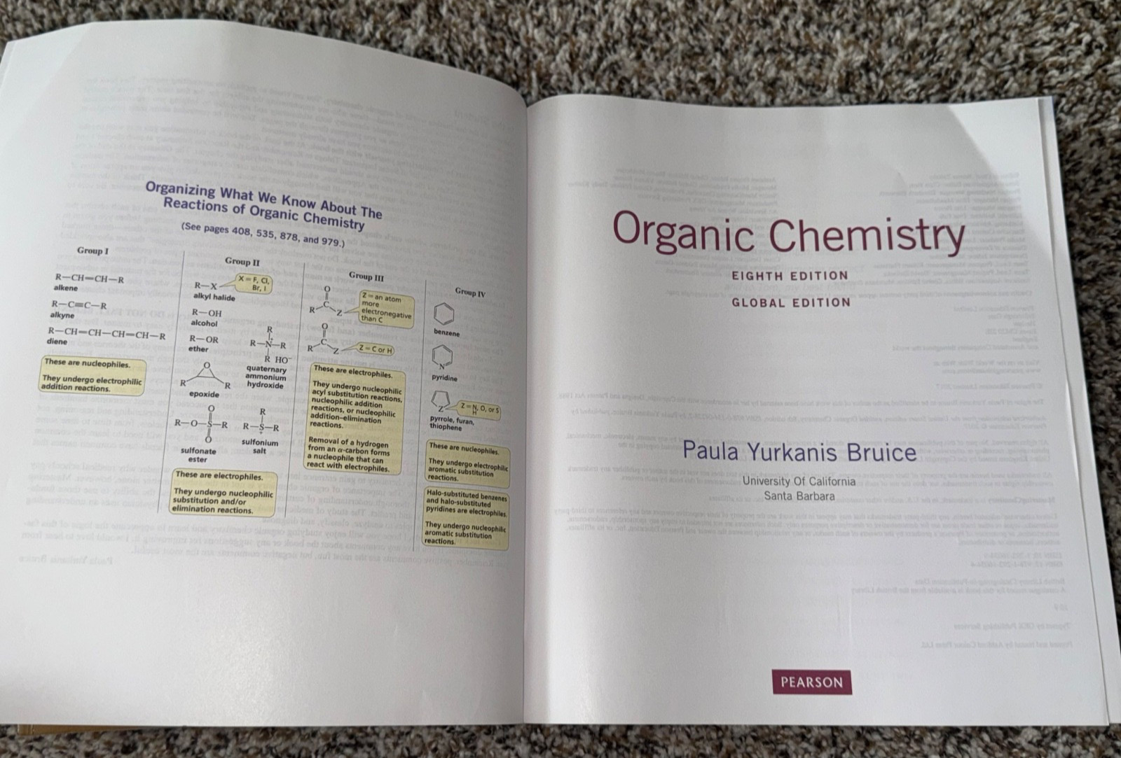 REVIEW OF PHYSIOLOGICAL CHEMISTRY & ORGANIC CHEMISTRY by Bruce (Pearson) Books