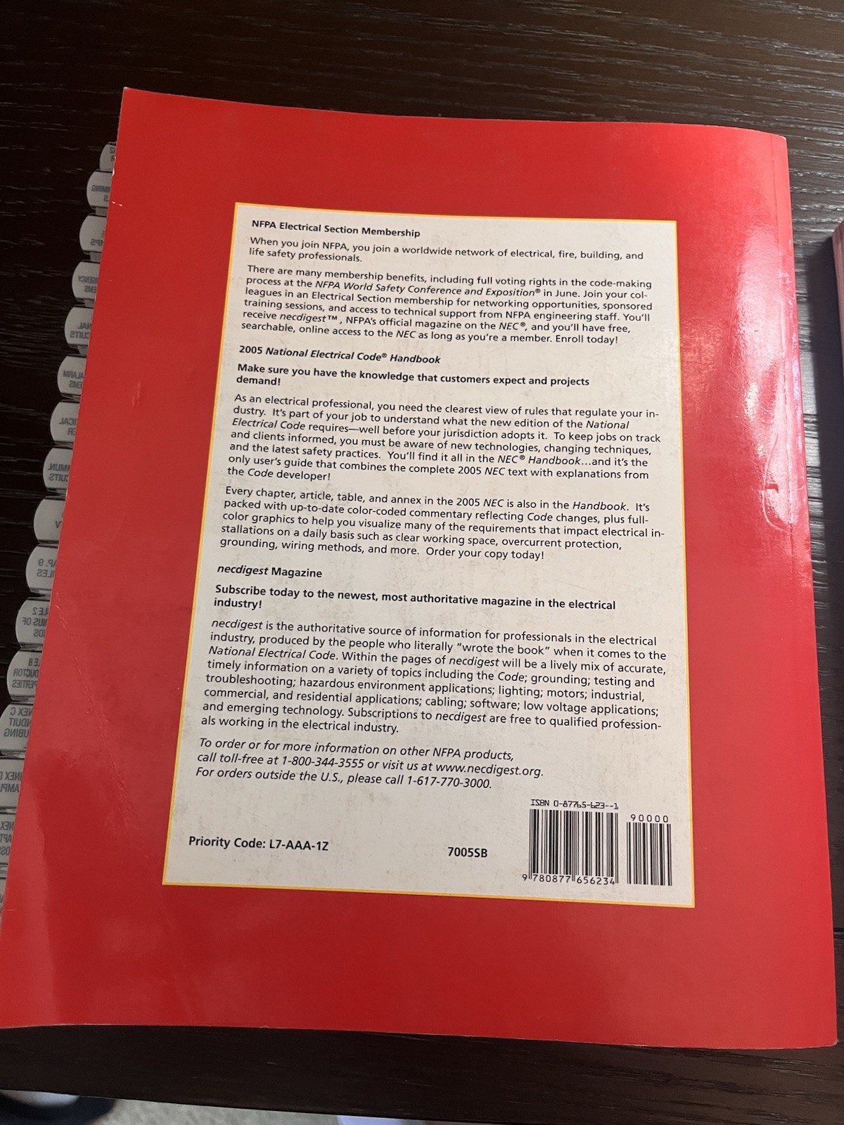 NEC 2005 NFPA 70 National Electrical Code & Significant Changes Book Lot Tabs