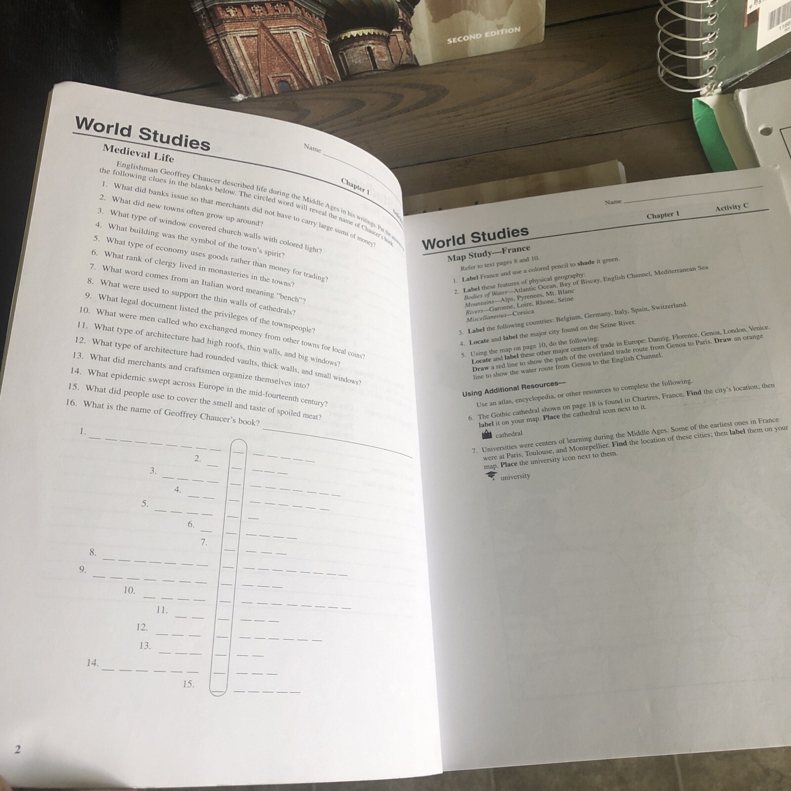 Bob Jones University grade 7 Christian homeschool curriculum World Studies