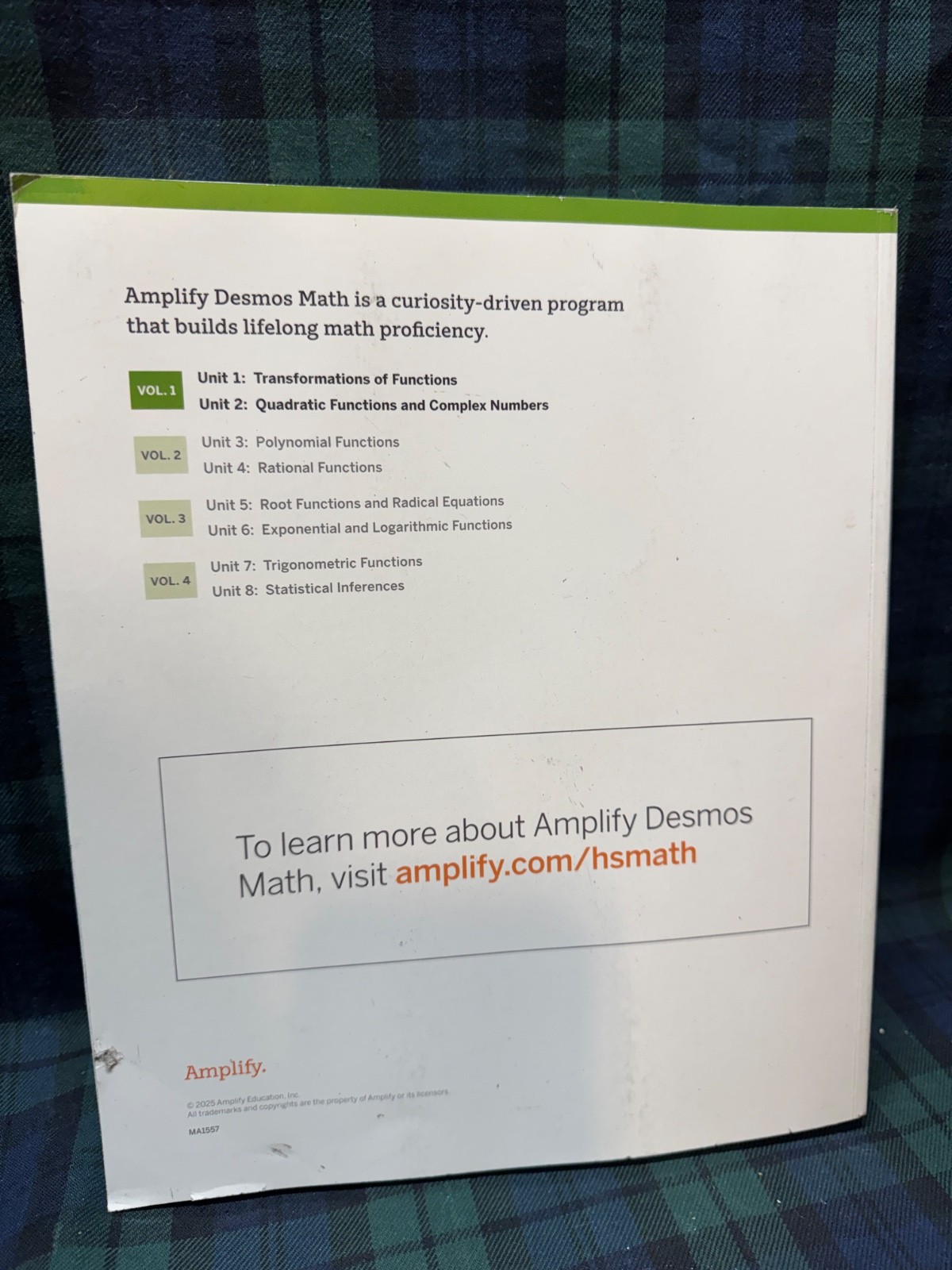 Amplify Desmos Math Algebra 2 Units 1-2 Sampler