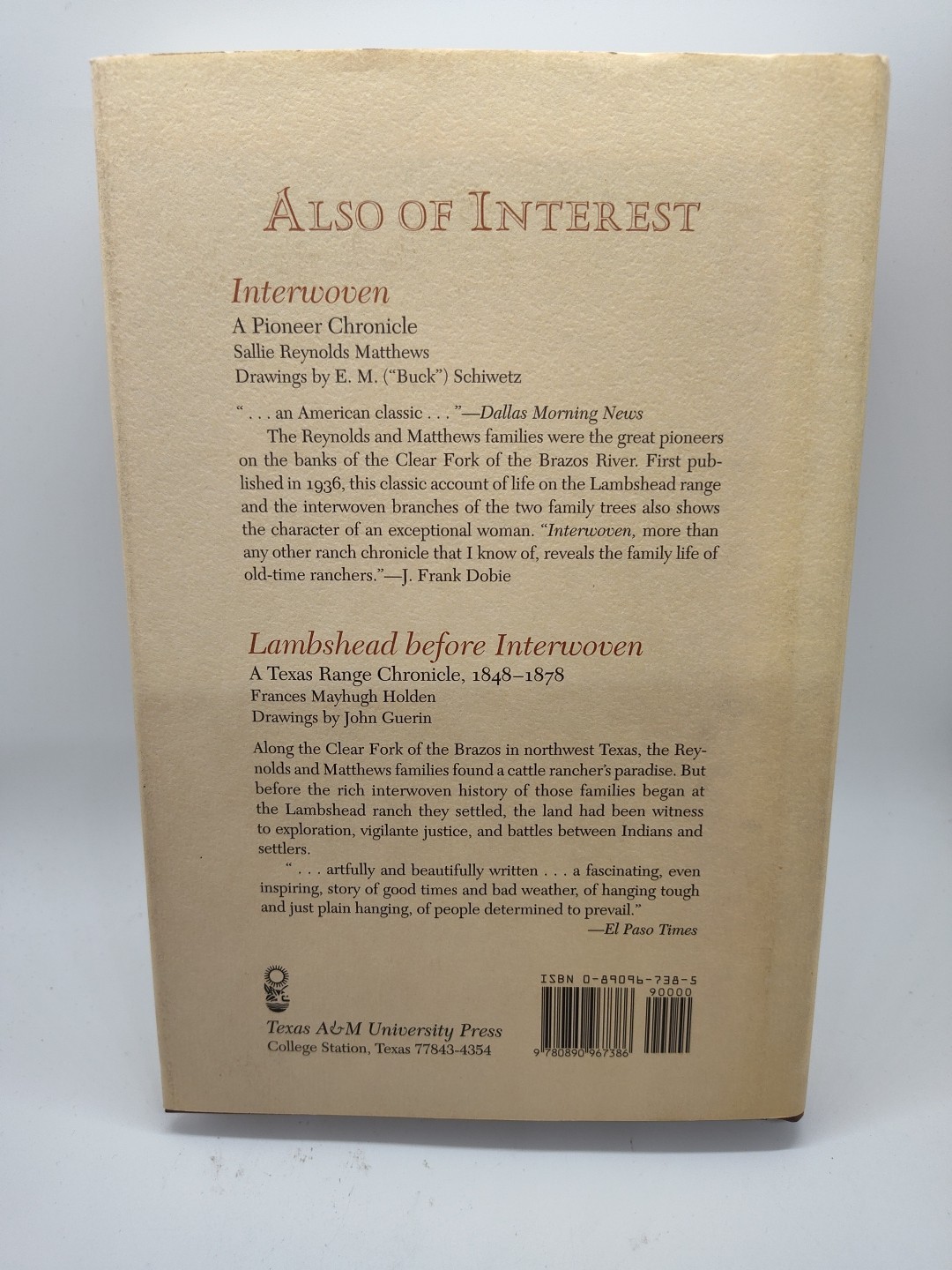 SIGNED INSCRIBED Lambshead Legacy: The Ranch Diary of Watt R. Matthews
