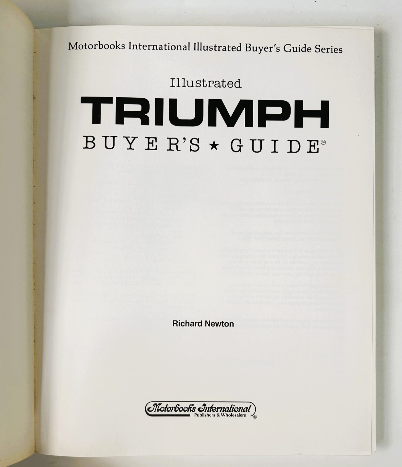 Illustrated Triumph Buyer’s Guide, Richard Newton Motorbook Int., 2nd Edition